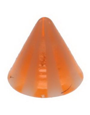 Stribet Spike Orange - 3 mm Akrylkugle til 1,2 mm stang