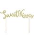 Guldfarvet Sweet Kisses Kagetoppers 25 cm