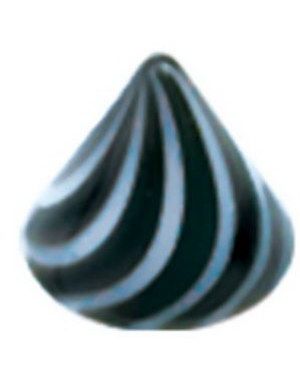 Candy Spike Sort - 5 mm Akrylkugle til 1,6 mm stang