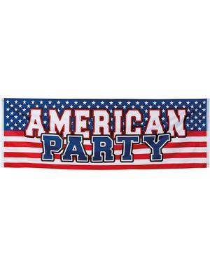 Gigantisk Stofbanner 74x220 cm - American Party