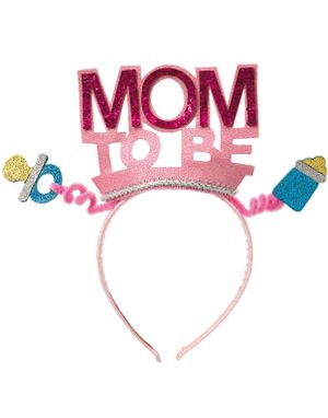 Pink Mom To Be Hårbøjle med Sut og Flaske
