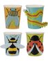 8 stk Kopper med 3D Insekt Motiver 250 ml - Bug Party