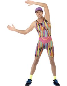 90'erne Aerobics Instruktør Herrekostume