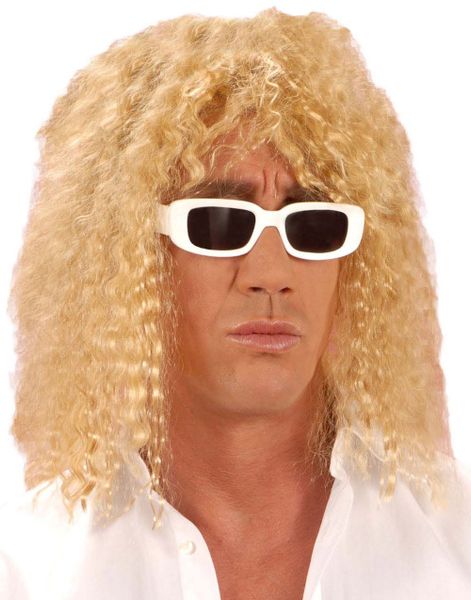 Blond Lang Paryk til Mænd med Krøller