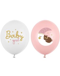 6 stk 30 cm - Baby Girl Ballonger Miks