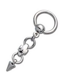 BCR Piercing med Hængende Spike - 1.6 x 10 mm