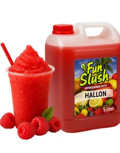 5 liter Hindbær Slush-Koncentrat – 30 liter Færdig Popz Fun Slush