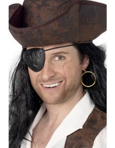 Piratpakke Øjenklap og Clips Ørering