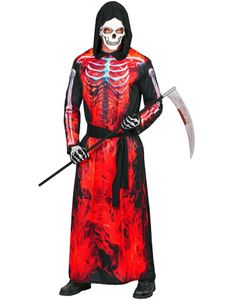 Burning Grim Reaper -  Kostyme til Herre med Maske