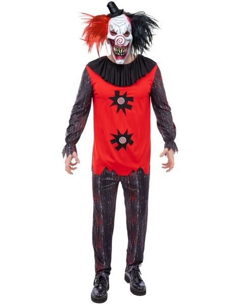 Skummelt Hoffnarr Kostyme med Maske til Voksen