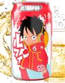 Luffy Lemon & Strawberry Soda - Sodavand Med Citron- Og Jordbærsmag - ULTRAPOP 330 ml (Japan)