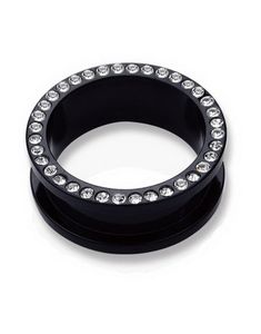 Sort Piercing Tunnel med Klare Sten