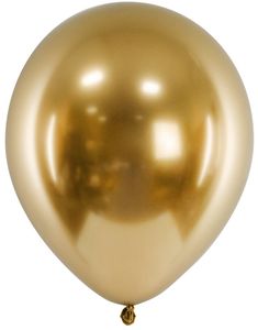 50 stk 30 cm - Glossy Gullfarget Ballonger