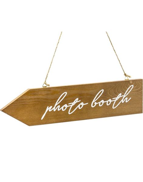 Photo Booth Træskilt 36x7 cm