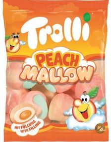 Pose med Trolli Fyllte Fersken Marshmallows 150 gram