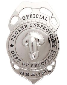 Pecker Inspector Skilt Kostumetilbehør