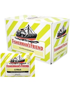 72 st Sukkerfri Fisherman's Friend med Smag af Citrus - Hel Æske 1,8 kg
