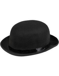 Sort Bowlerhat med Strikket-Kant på Indersiden