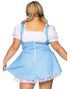 Flørtende Blå & Hvit Oktoberfestkjole