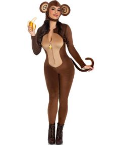 Cheeky Monkey - Ape Bodysuit Kostyme til Dame