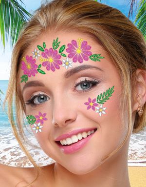Blomster - Selvklebende Ansikt Juveler