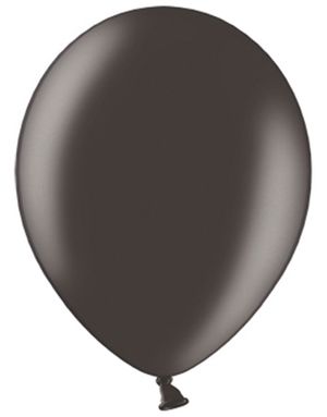 10 stk 27 cm - Metallisk Sort Balloner