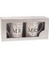 Mr. and Mrs. Right - 2 stk 25 års Jubileumskrus med Tekst