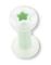 Green Star Akryl - Hvid Piercing Plug