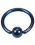 Metallic Blå Ball Closure Ring Piercing