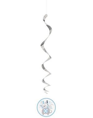 3 stk Baby Blue Elephant Hengende Dekorasjoner 66 cm