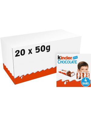 20 stk 4-Pakninger Kinder Chokolade - Hel Kasse 1 kg