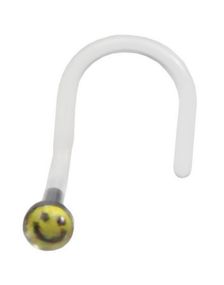 Yellow Smily - Næsepiercing