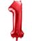 Metallisk Røde JUMBO Tallballonger 0-9 - 86 cm