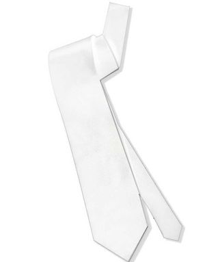 Hvidt Slips i Satin