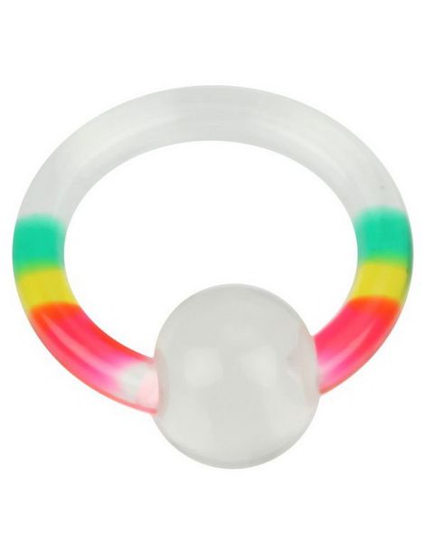 Akryl Jamaica Color Bold Closure Ring Piercing