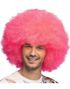 Stor Bustete UV Neonrosa Klovne-/Afroparykk