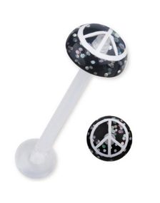 Freds Tegnet - Hvid Tungepiercing