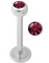 Labret med Mørk Rosa Sten