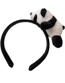 Sort Hårbøjle med Panda