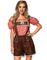 Brunt Lederhosen Oktoberfestkostyme til Dame