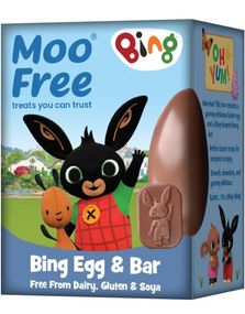 Moo Free Bing Egg and Bar - Vegansk Sjokoladeegg og Sjokoladebar 80 gram
