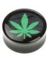Weed - Sort Piercing Plug