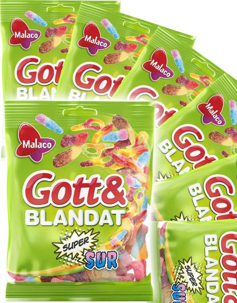 30 stk Godt og Blandet Supersur - Forskellige Sure Vingummibidder - Hel Æske 3,9 kg
