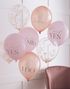 8 stk 30 cm Utdrikningslag Ballonger med Slagord og Konfetti- Blush Hen
