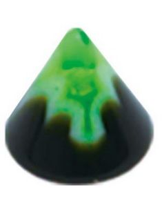 Grøn Pot Sort - 3 mm Akrylkugle til 1,2 mm stang