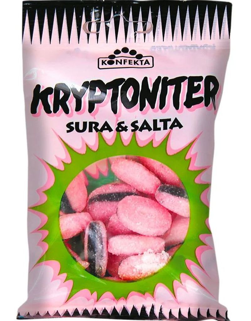Sure og Salte Kryptoniter med Lakridspulver-Kerne 60 gram