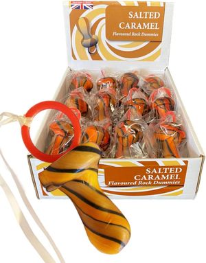 24 stk McAdams Rock Dummie/ Chokolade med smag af Saltet Karamel - Hel Æske