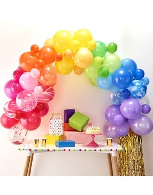 Regnbuefarvet Ballon Buesæt