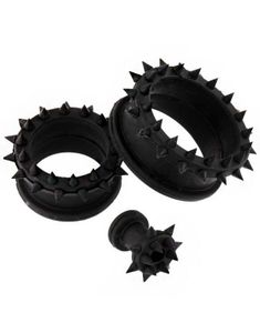 Piercing Tunnel With Spiked Edges - Sort