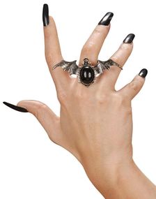 Gotisk Ring med Flagermus og Sten